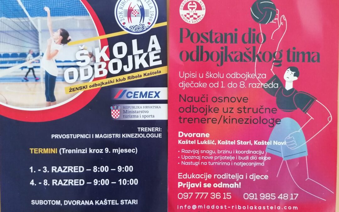 ŠKOLA ODBOJKE ZA DJEVOJČICE I DJEČAKE