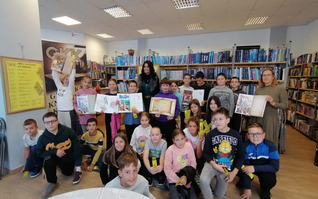 POSJET DJEČJEM ODJELU GRADSKE KNJIŽNICE KAŠTELA POVODOM MJESECA HRVATSKE KNJIGE