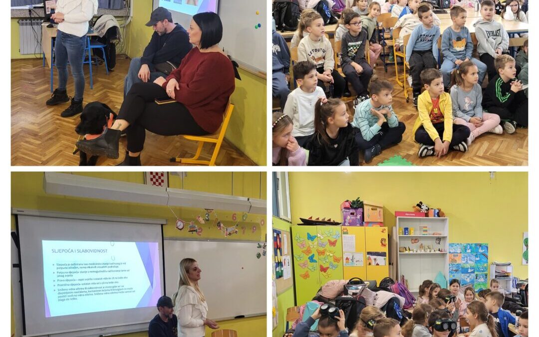 Radionica županijske Udruge slijepih u 1.a i 1.b razredu