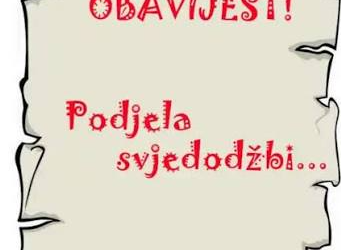 Podjela svjedodžbi