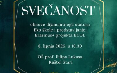 Poziv na svečanost obnove dijamantnog statusa Eko škole
